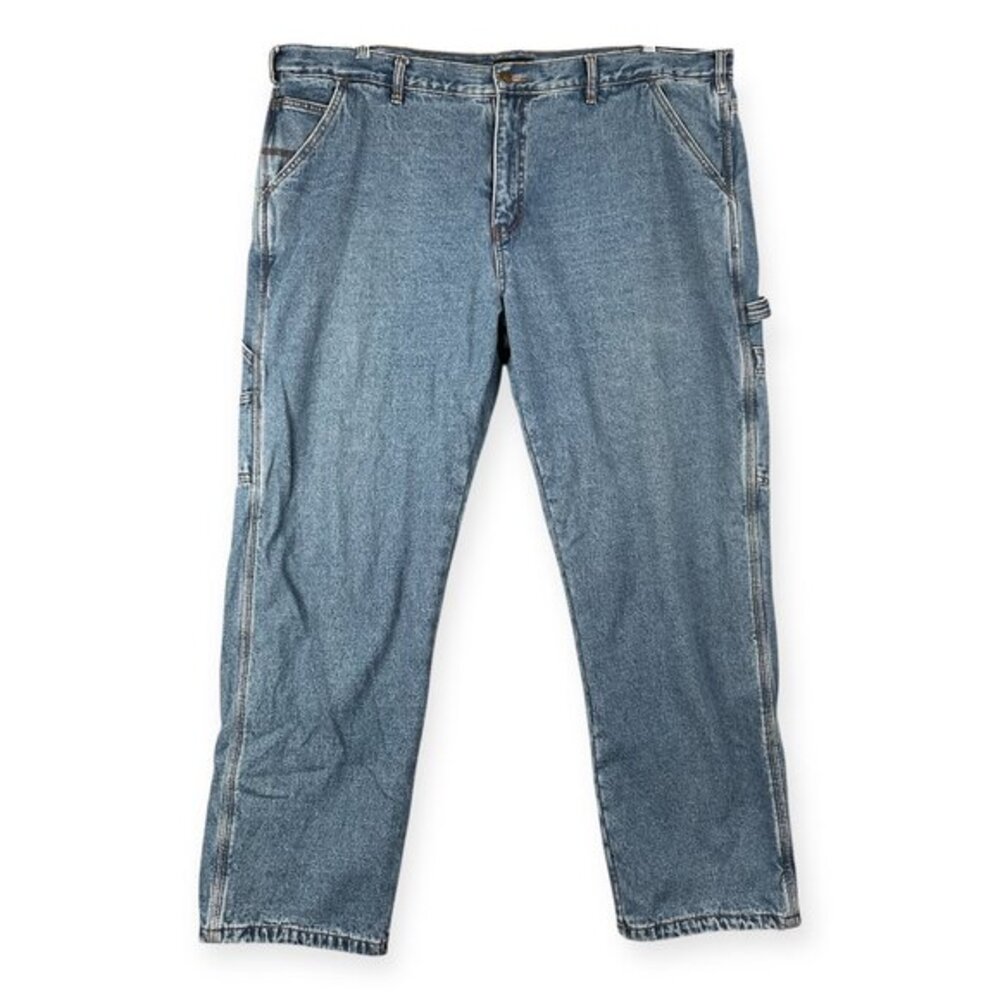 Wolverine Flannel Lined Carpenter Jeans Men’s 44x32 Blue Denim Workwear Cotton